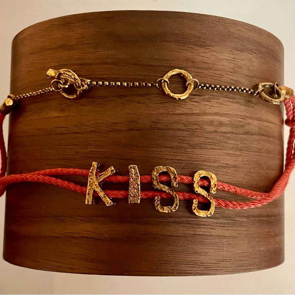 ACME Studios bronze KISS choker.